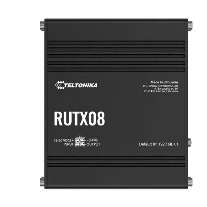 Teltonika Rutx08 Industrial Ethernet Router, Next Gen Vpn Router For Professional Applications, Quad-core Cpu