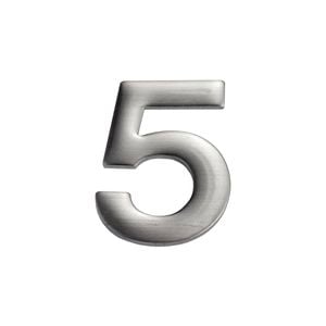 Sandleford 50mm Stainless Steel Self Adhesive Numeral 5