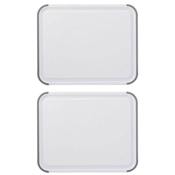2PK Kitchen Aid Reversible Chopping Board W/ Perimeter Trench Small 20x25cm
