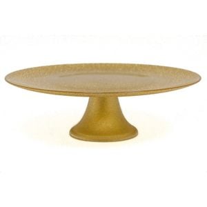 Luigi Bormioli Glitter Footed Cake Stand - Gold