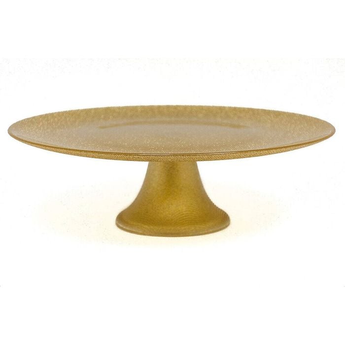 Luigi Bormioli Glitter Footed Cake Stand - Gold