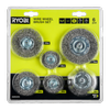 Ryobi 6 Piece Wire Wheel Brush Set