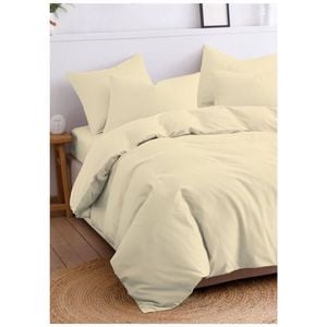 The Lighthouse Washed Cotton Quilt Duvet Cover Bedding Set Super King Bed Yellow