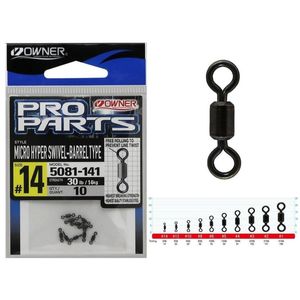 Owner 5081051 Micro Hyper Barrel Fishing Swivel 10x Pack 5