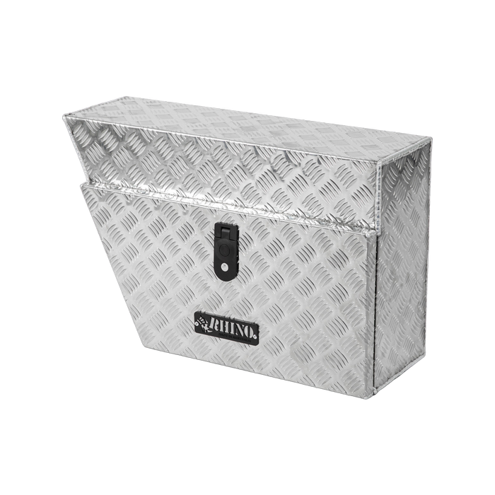 Rhino 700 x 430 x 250mm Aluminium Checkerplate Left Hand Undertray Toolbox