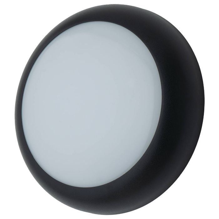 Arlec 14W Black CCT LED Dorset Round Bunker Light