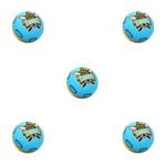 5PK NRL Gold Coast Titans NRL Super-High Bounce Ball 60mm - Blue