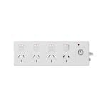 Click White 4 Outlet Switched Powerboard Surge Protect