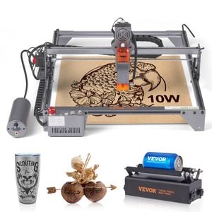 VEVOR Laser Engraving Machine 10W 10000mm/min Movement Speed with Rotary Roller