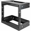 StarTech 2-Post 8U Wall Mount Network Rack – 19" Open Frame – Adjustable Depth – Heavy-Duty Steel Frame