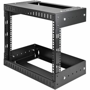 StarTech 2-Post 8U Wall Mount Network Rack – 19" Open Frame – Adjustable Depth – Heavy-Duty Steel Frame