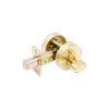 Zanda 54mm Diameter Satin Brass Round Slimline Deadbolt, Single Cylinder Throw 27mm (Key/Turn)