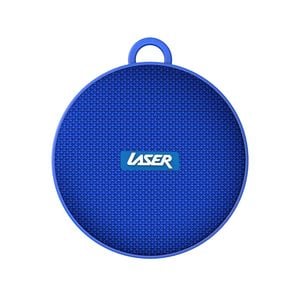 Laser Portable Water-Resistant Bluetooth Speaker with Bonus Bicycle Mount & Carabiner Clip Blue