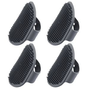 4PK Paws & Claws Grooming Mitt Rubber 13.5X10cm Grey