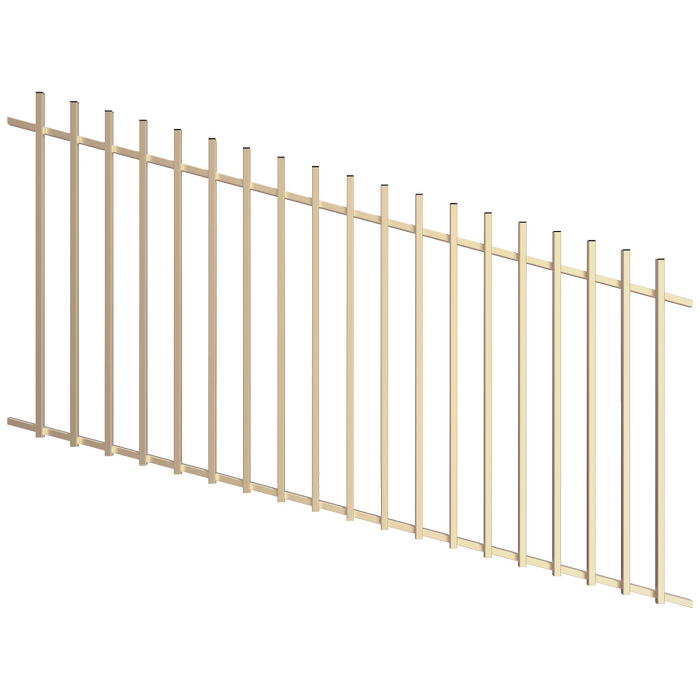 ProtectorAl 1201 - 2400 x 1200mm Primrose Raked 16-30º Batten Pool Fence Panel
