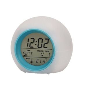 Catzon Kids Digital Alarm Clock 7 Color Night Light With Snooze Mode