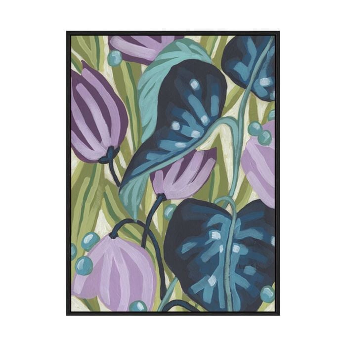 Artey | Tropical Jewels II - Framed Canvas - Black Frame - 90 x 120cm
