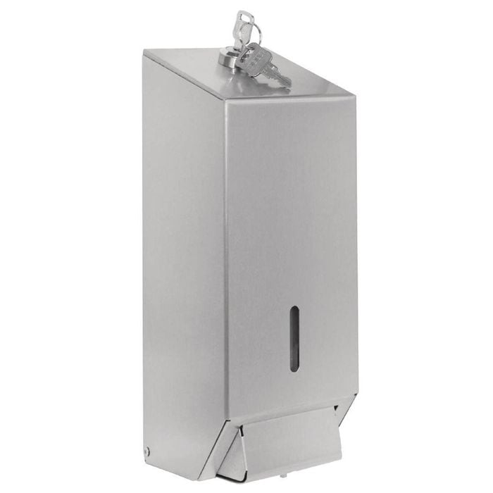 Jantex Soap And Hand Sanitiser Dispenser Stainless Steel 1l Commercial Wall Mounted Hygiene