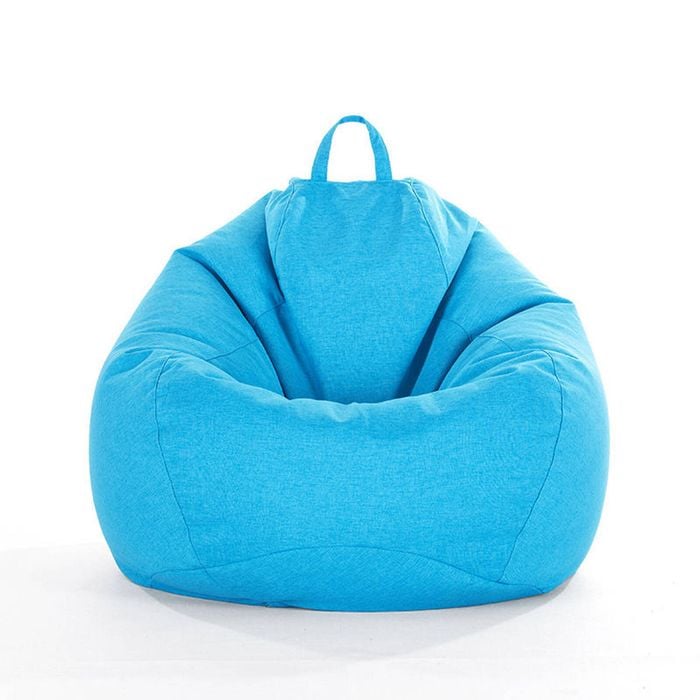 Catzon Bean Bag Chair Cover (No Filler) Linen Washable-SkyBlue(M)