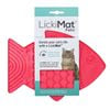 LickiMat Classic Felix Boredom Buster Fish Shaped Cats Slow Feeder Pink