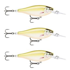3x Rapala 7.5cm Shad Rap Elite (Floating) Fishing Lures - Gilded Haymaker
