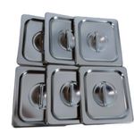LCE Gastronorm GN Pan One Sixth Size 1/6 GN Pan Lids (Pack of 6)
