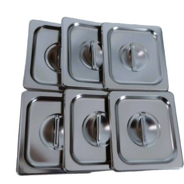LCE Gastronorm GN Pan One Sixth Size 1/6 GN Pan Lids (Pack of 6)