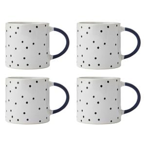4PK Mikasa Stoneware Coffee Mug Drinkware 390ml -  Spot Pink