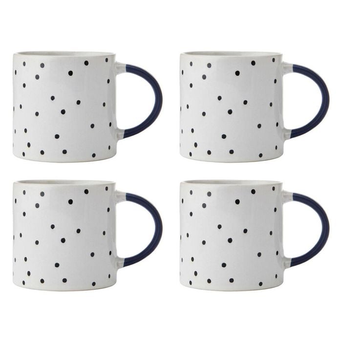 4PK Mikasa Stoneware Coffee Mug Drinkware 390ml -  Spot Pink