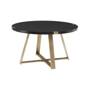 Criterion 770mm Black Coffee Table with Gold Frame
