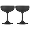Tempa Aurora 2 Piece Coupe Glass Set 220ml 9.5X9.5X12.5cm   - Black