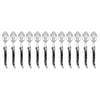 12pc Laguiole Etiquette 15.5cm Stainless Steel Teaspoon - Marble Black
