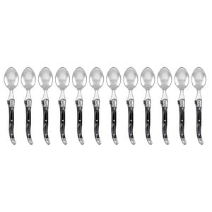 12pc Laguiole Etiquette 15.5cm Stainless Steel Teaspoon - Marble Black