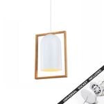 Snap Lighting Swing Oblong Timber and Metal Downlight to Pendant Light Conversion Kit White
