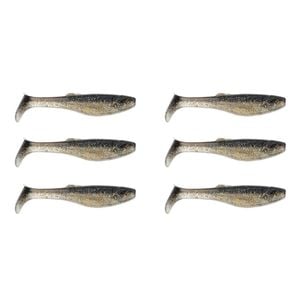 2x 3PK 5.5In Rapala Crush City Heavy Soft Plastic Paddle Tail Lures -Black Gold