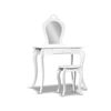 Kids Vanity Dressing Table Stool Set Mirror & Drawer - White