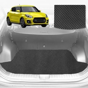 6D Diamond Car Boot Mat for Suzuki Swift Sport 2017-Current-Cargo Mat-Black-Outback GT