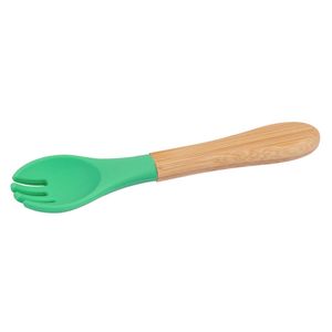 Tiny Dining Bamboo Baby Weaning Fork with Silicone Tip