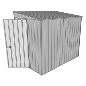 Build-a-Shed 1.5 x 2.3 x 2m Single Hinged End Door Skillion Shed - Zinc