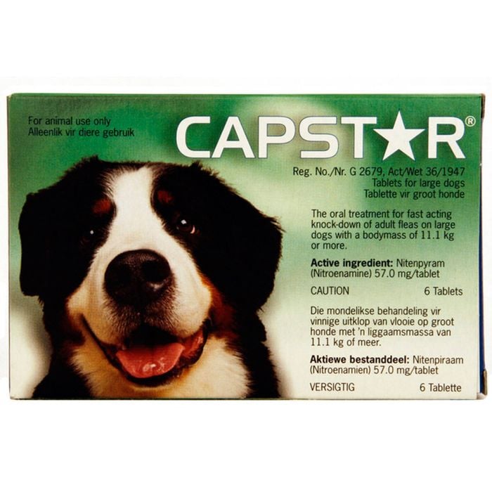 Novartis Capstar Oral Antiparasitic Large Pet Dogs Flea 6 X 57mg