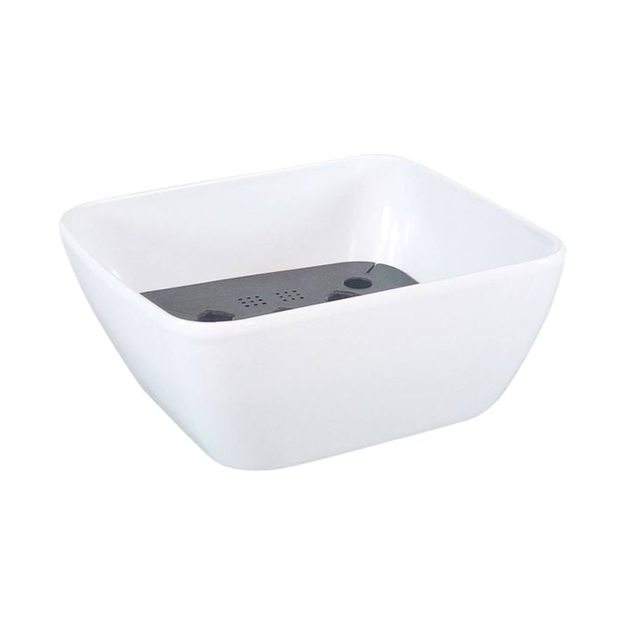 Eden 22cm White Self Watering Low Bowl Planter