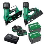 HIKOKI 2 Piece 18V Brushless Cordless Nailer Kit 2XMV FRAMERPROPACK HRZ