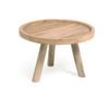 Glenda round solid teak wood coffee table, Ø 55 cm