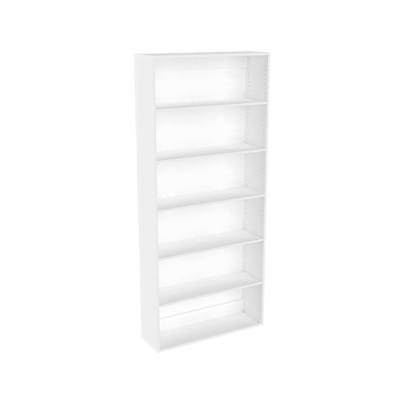 Lugna 2048 x 900 x 280mm White 5 Shelf Shelving Unit