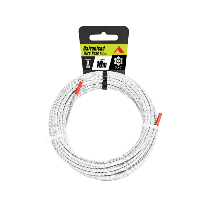 Pinnacle 3mm x 10m Galvanised Wire Rope