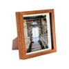 Nicola Spring Acrylic 3D Box Photo Frame with 6" x 6" Mount - 8" x 8"  - Dark Wood