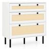 Costway 3 Chest Of Drawers Wood Sideboard Home Bedroom
