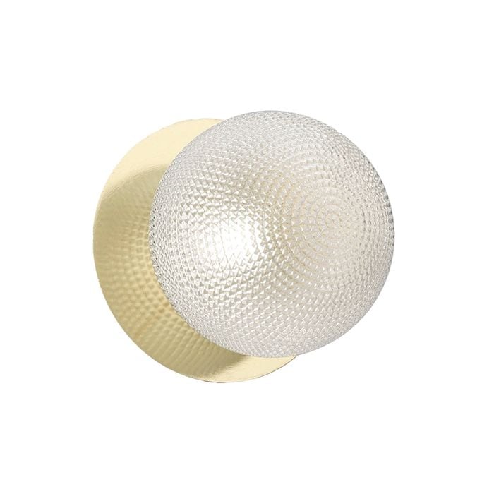 Lexi Lighting Odessa Diamond Cut Glass Led Wall Light With Gold Base - White/large