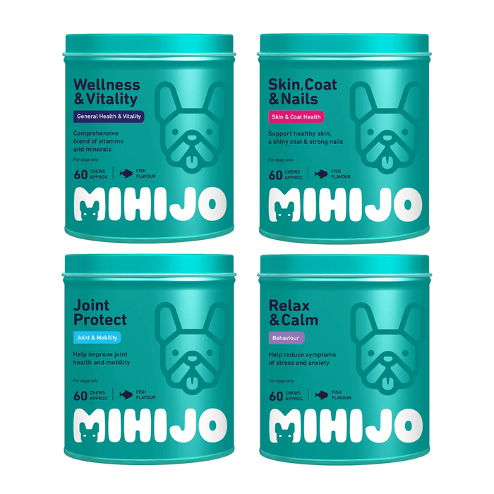 MIHIJO Signature Dog 4 Pack Bundle 240 Chewable Food Supplements
