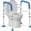 Altus Essential Toilet Safety Rails Adjustable Over Toilet Aid (White & Blue)